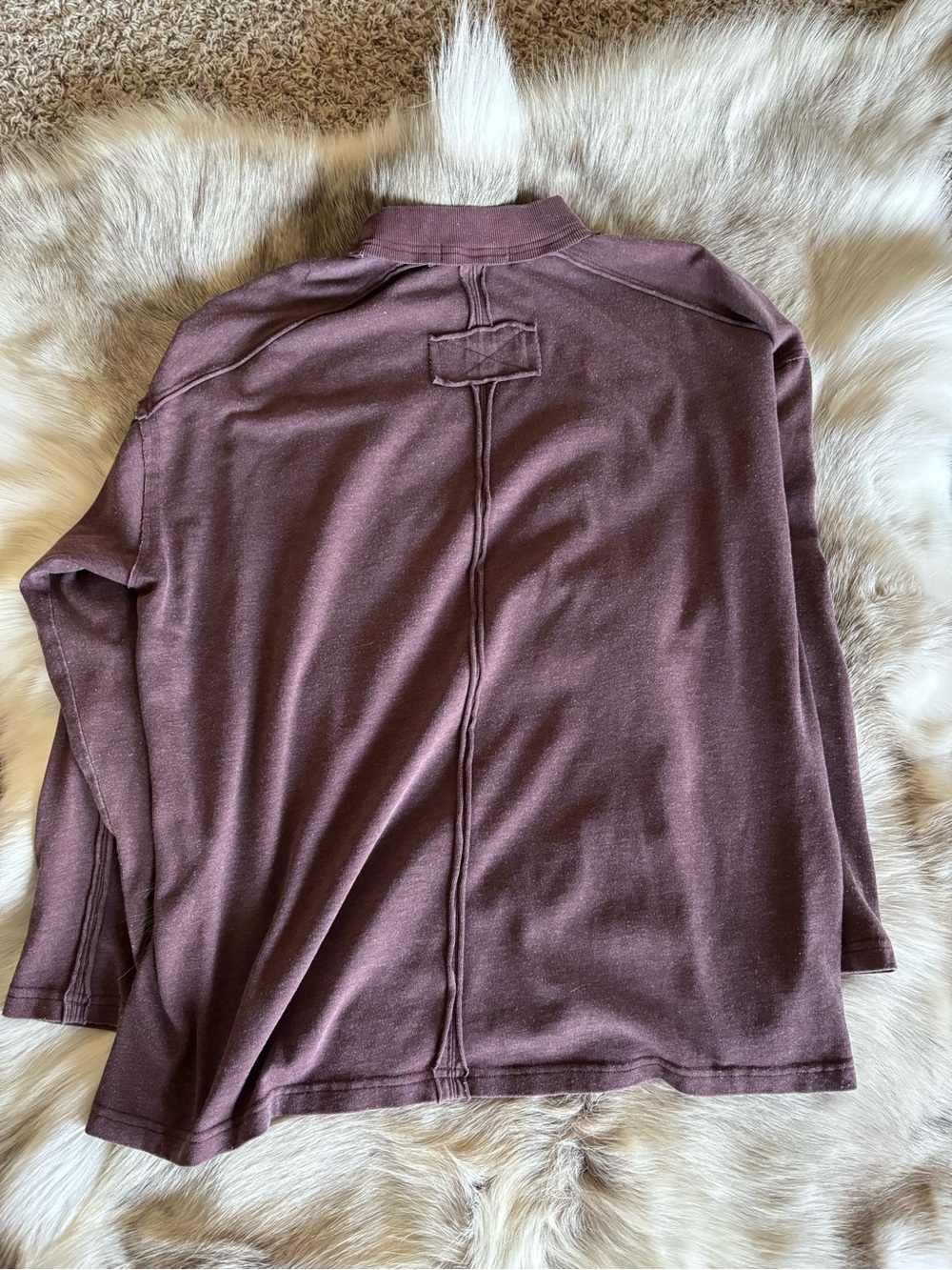 Relaxed Long Sleeve Tee in Mauve Brown - Picture 9 of 11